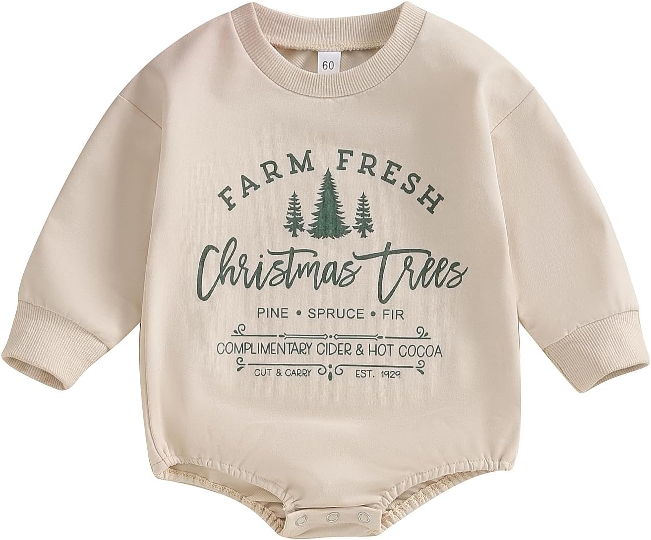 Molgkyo Baby Girl Boy Christmas Outfit Long Sleeve Letter Sweatshirt Romper Santa Bubble Bodysuit Newborn Fall Winter Clothes