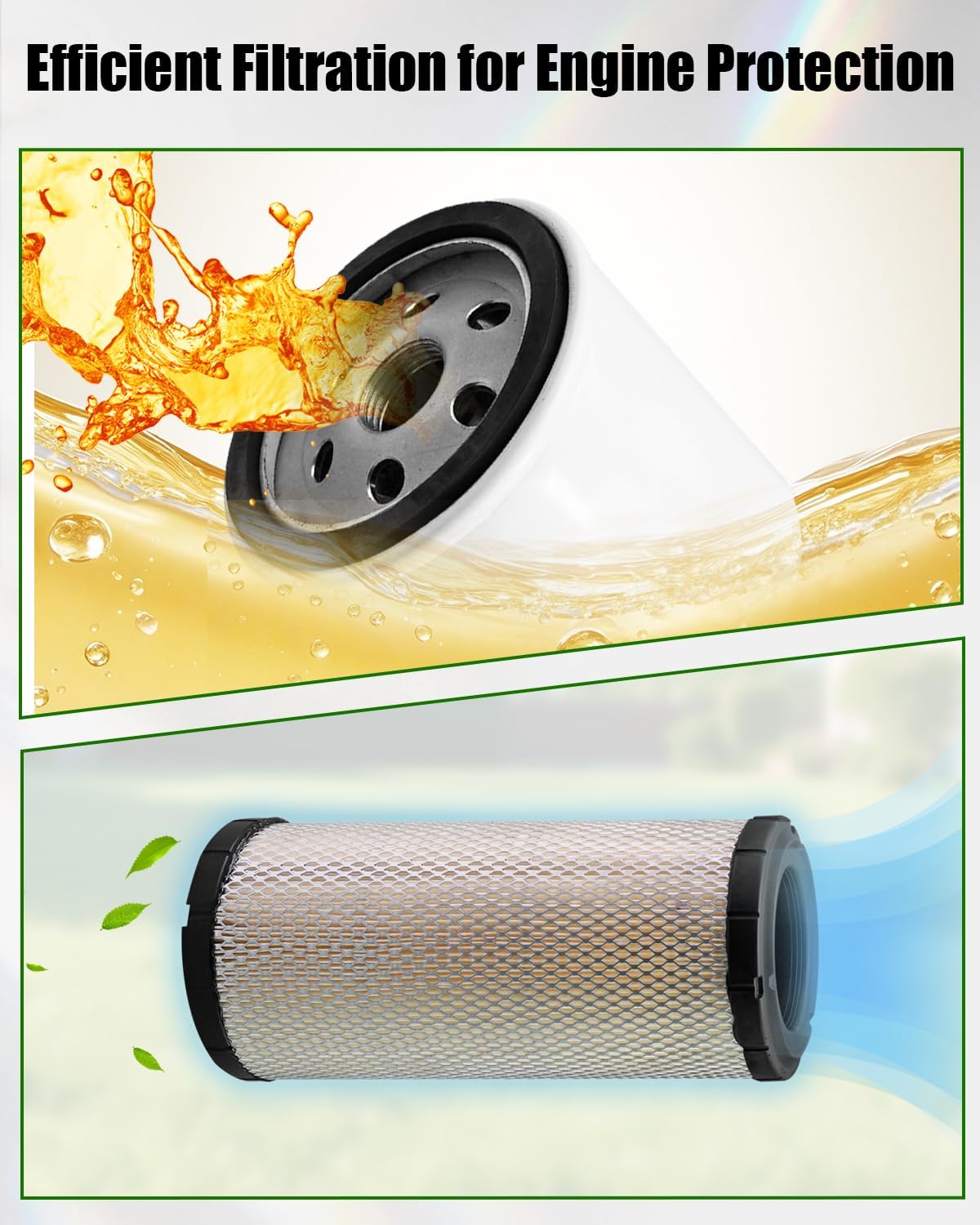 Engine Maintenance Filter Kit Fit for Bobcat 863 863G 864 864G 873 873G 883 T200 A300 A220 S250, Air Fuel Oil Filter Replace 6667352 6665603 6661248 6666375 6666376