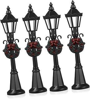 Toyvian 4 Pçs Lâmpada Mini Acessórios Casa De Bonecas Em Miniatura Lanternas Pretas Decorativas Em Miniatura Postes De Luz Modelos De Postes De Luz Minúsculos Postes De Luz Decorativos