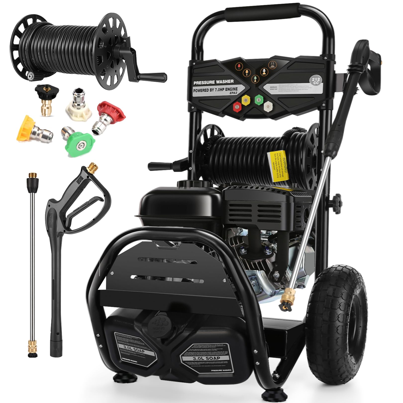 IvyBess 4200PSI 4GPM Gas Washing Machine 33ft Hose
