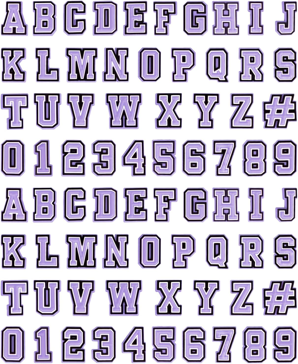 CUNUEN 74 Pack Letter Number Decoration Charms