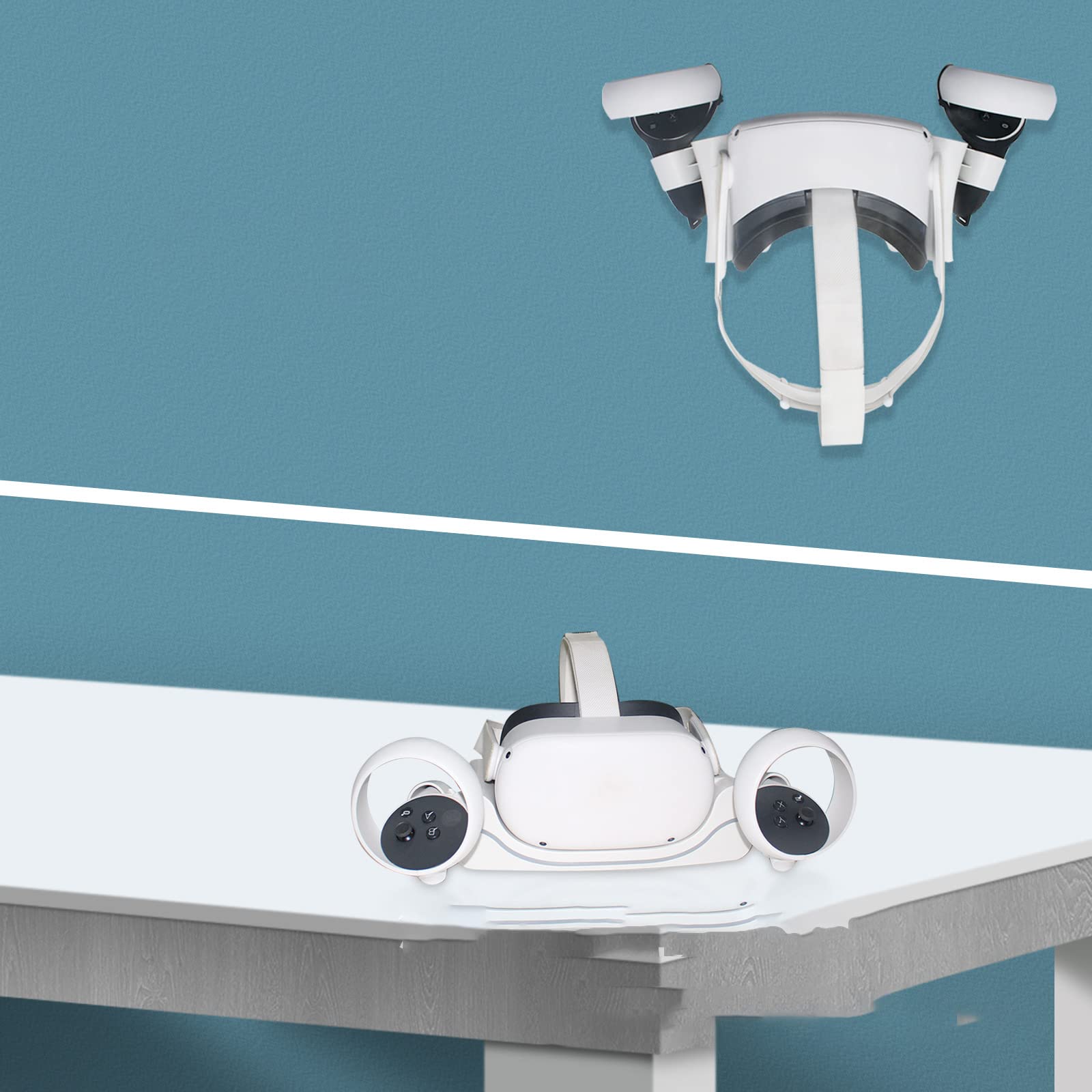 para Oculus Quest 2 VR estación de Carga Multifuncional estación de Carga de Pared Base de refrigeración, estación de Carga Dual para Soporte Oculus Quest 2 VR (Blanco, Oculus Quest 2) ZY-36