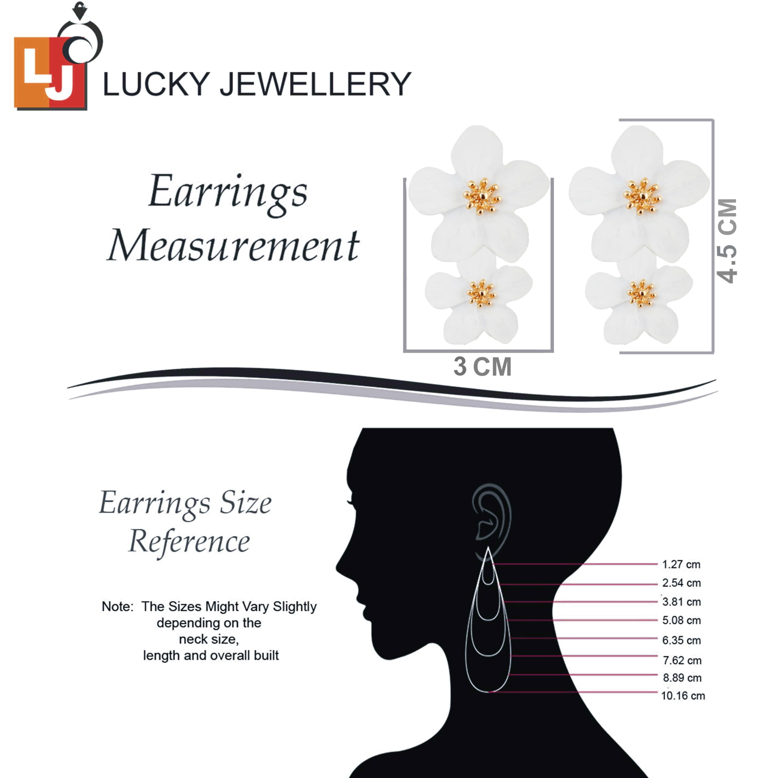 Double Flower Earring Dangle Statement Earrings for Women