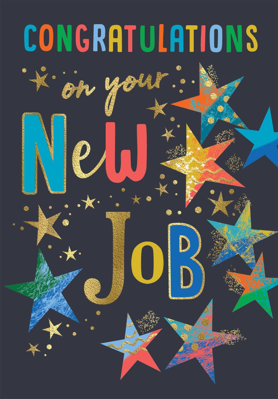 Avant Garde StudiosCongratulation on New Job Card, Stars - 9 x 6 inches
