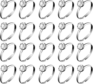 RmKbe 20Pcs Diamond Engagement Rings Promise Anniversary Ban