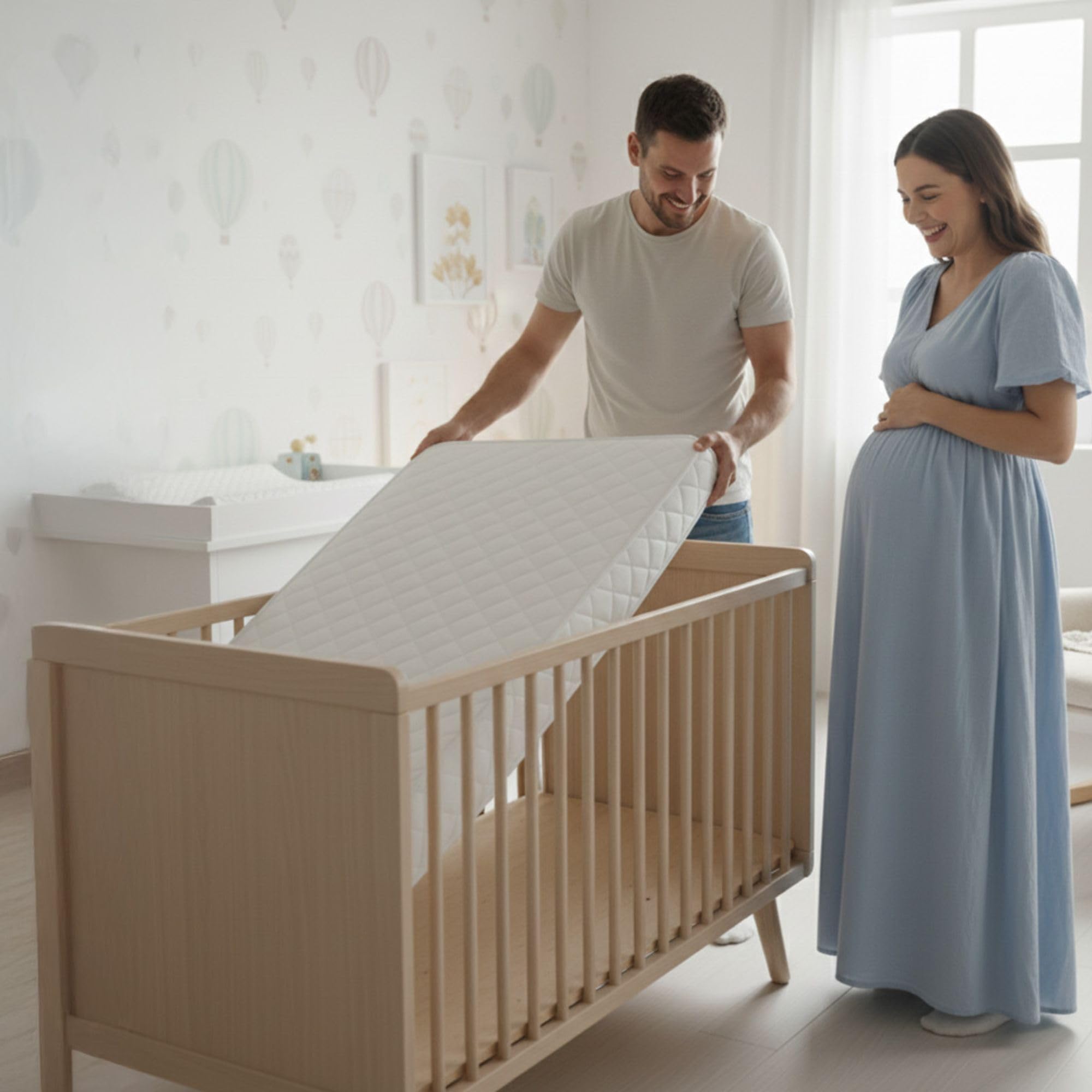 Totsy Baby Materasso lettino neonato 70x140 cm - materassi per culla e divano letto o materassino arrotolato da campeggio in schiuma traspirante con fodera lavabile 70 x 140 Oeko-Tex