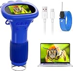 Microscope for Kids, Ahalfcit 1000X Handheld Digital Microscope with 2” HD IPS Screen, Portable Mini Camera for Exploring Nature, Science Educational Toy, Birthday Gift for 3-12 Years Old Boys Girls
