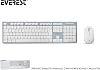 Everest KM-6063 White/Grey Wireless Q Multimedia Keyboard + Mouse Set