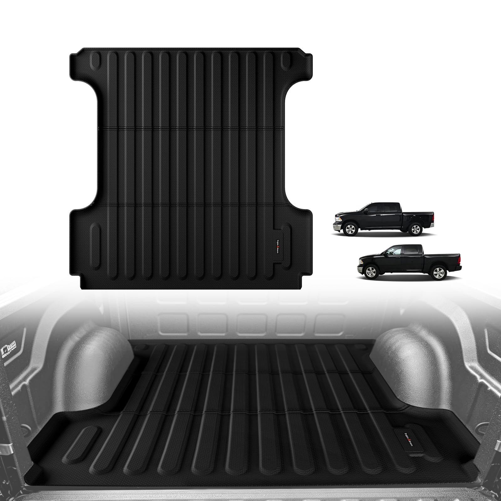 TripleAliners 5.7FT Truck Bed Mat for 2009-2018 Ram 1500 &amp;2019-2024 Classic