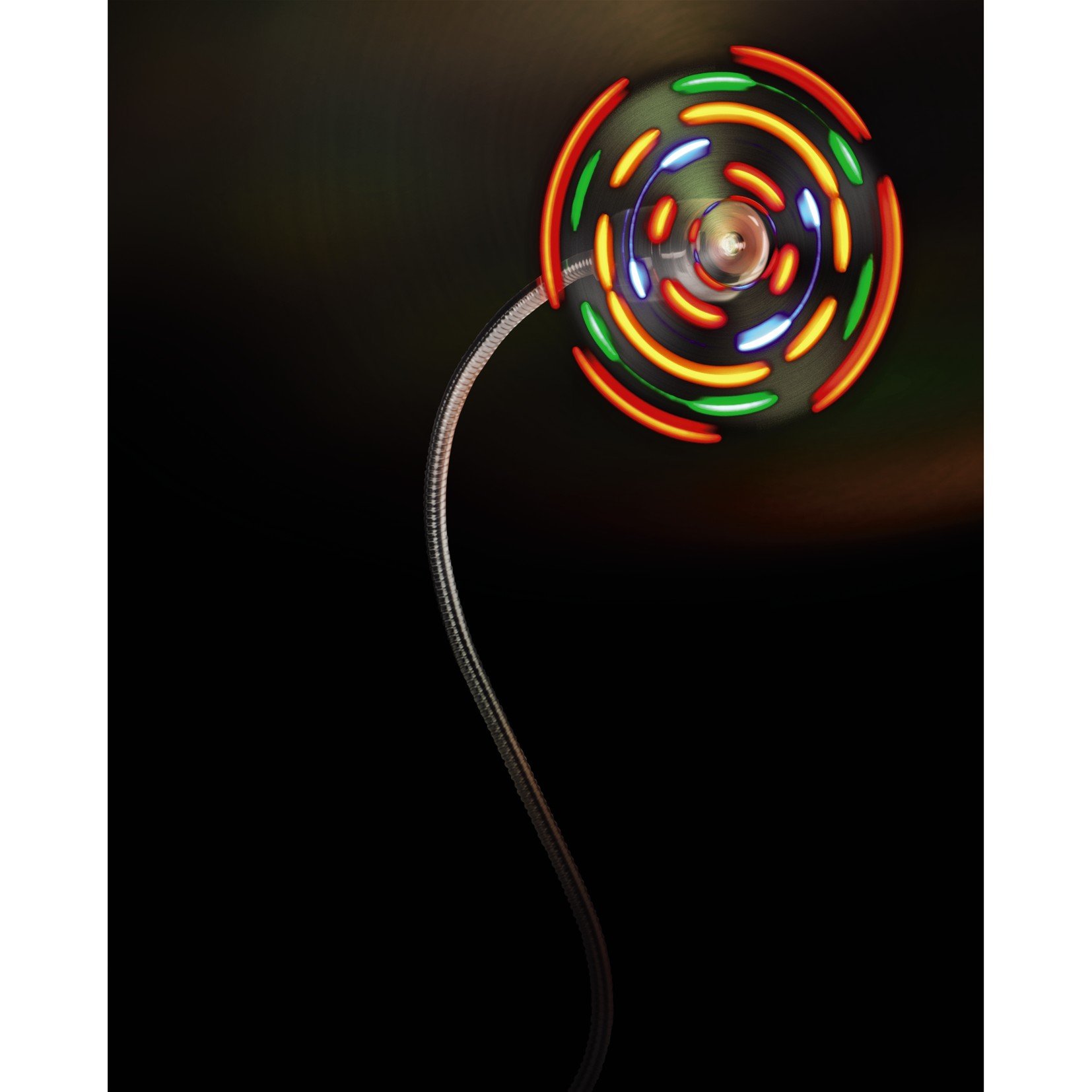 Hama 12110 | Kolorowy wentylator LED USB do biura lub domu, srebrny