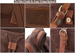 AUGUR Canvas Backpack,17 inch Laptop Backpack Vintage Canvas Leather Backpacks Casual School College Bag Pack Bookbag Hiking Travel Rucksack Daypack (L-Coffee)