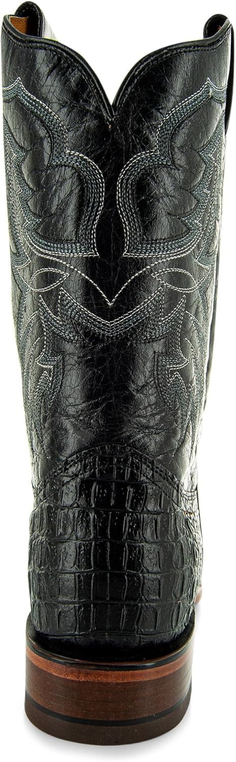 Soto Boots Men's Caiman Belly Print Cowboy Boots H4001 - Image 8