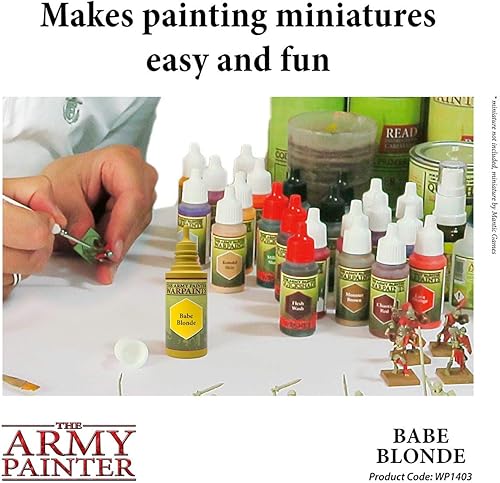 Miniatura 4 de The Army Painter Babe Blonde Warpaint - Pintura acrílica no tóxica a base de agua muy pigmentada para juegos de rol de mesa, juegos de mesa y juegos