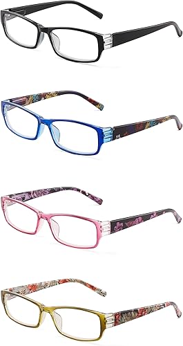 Miniatura 1 de JM - Juego de 4 gafas de lectura para mujer
