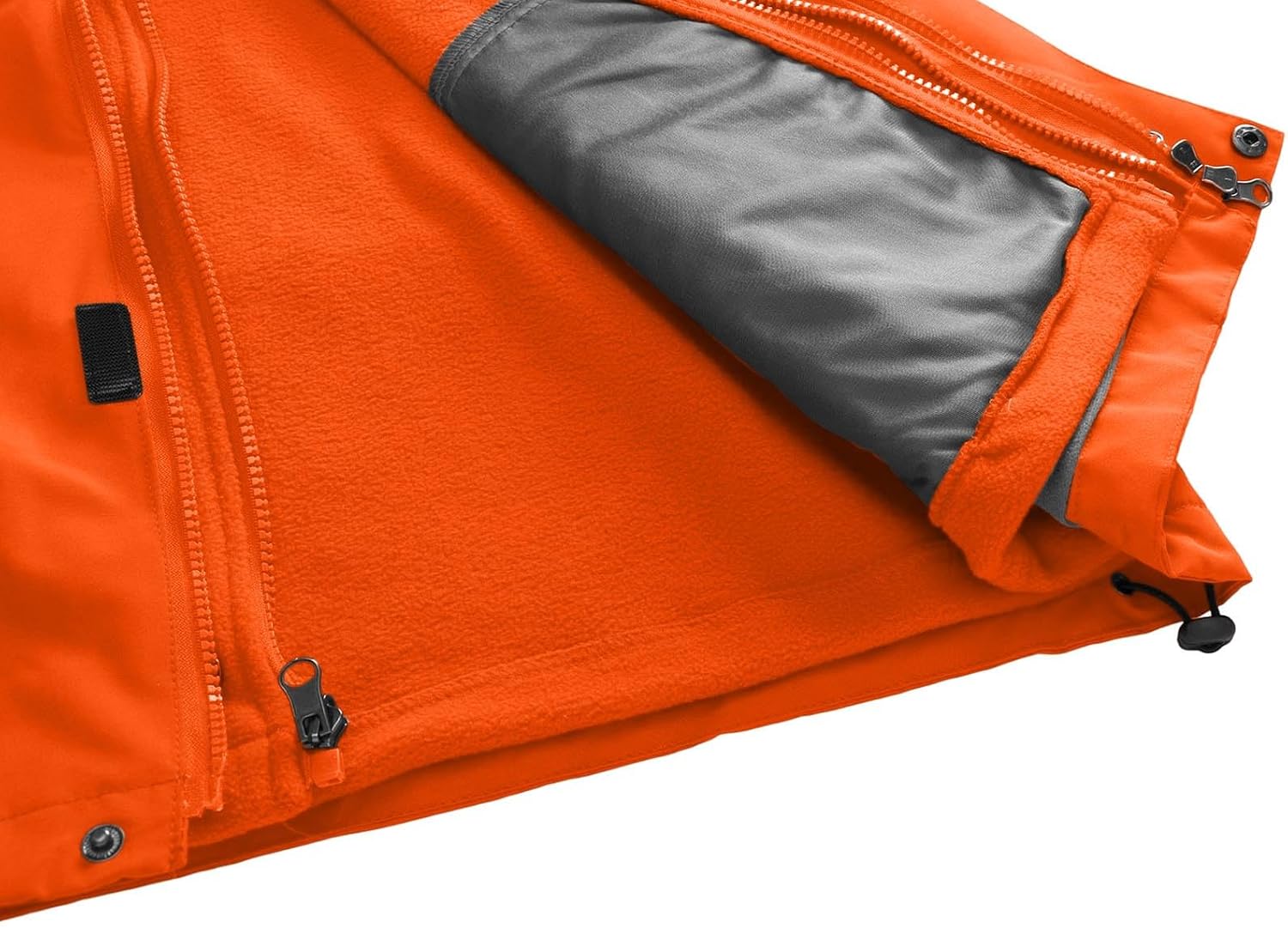 Men Rain Jacket Waterproof Lightweight Windbreaker with Hood Outdoor Casual Fleece Raincoat for Hiking Running Travel
