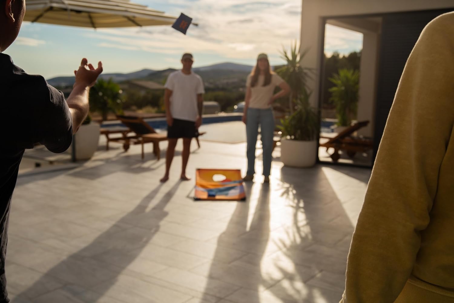 Waboba Portable Cornhole Set, Includes 8 Corn Hole Toss Bags and Travel Bag, Easy Assembly and Take Down