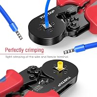 Tubtap Krimpelő Fogó Készlet 1200 db Érvéghüvellyel, Elektromos Szereléshez, Ergonomikus Fogantyúval, Piros 2