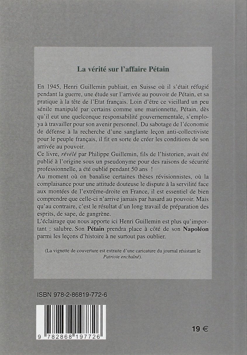 La vérité sur l'affaire Pétain