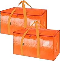 Vista 53 de BALEINE - Paquete de 8 bolsas de mudanza extragrandes, con asas reforzadas, bolsa de almacenamiento resistente para ropa, suministros de mudanza