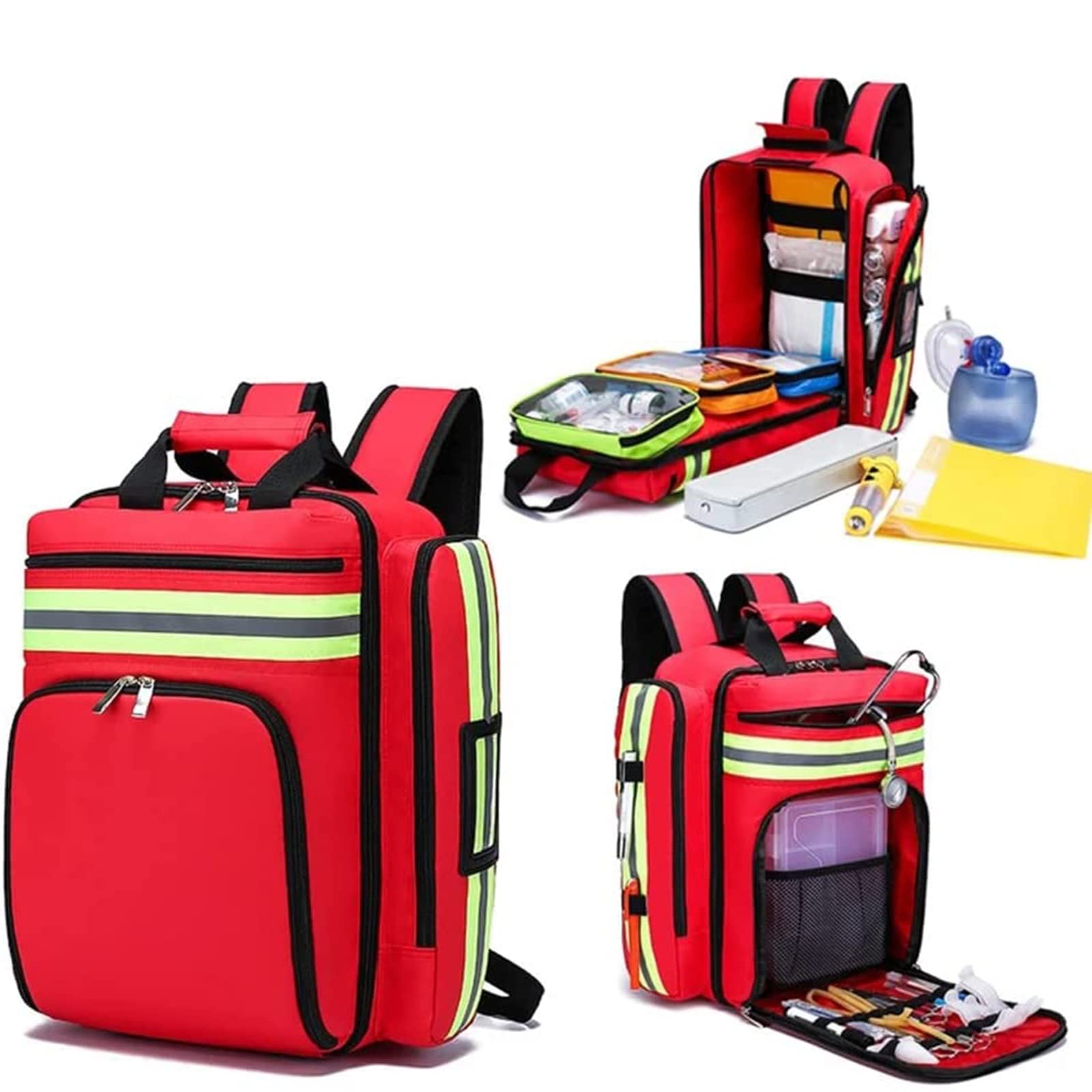 Kit de Primeros Auxilios Portátil, bolsa de emergencia para traumatismos, mochila de emergencia para prevención de inundaciones y estuche de almacenamiento de suministros médicos de emergencia