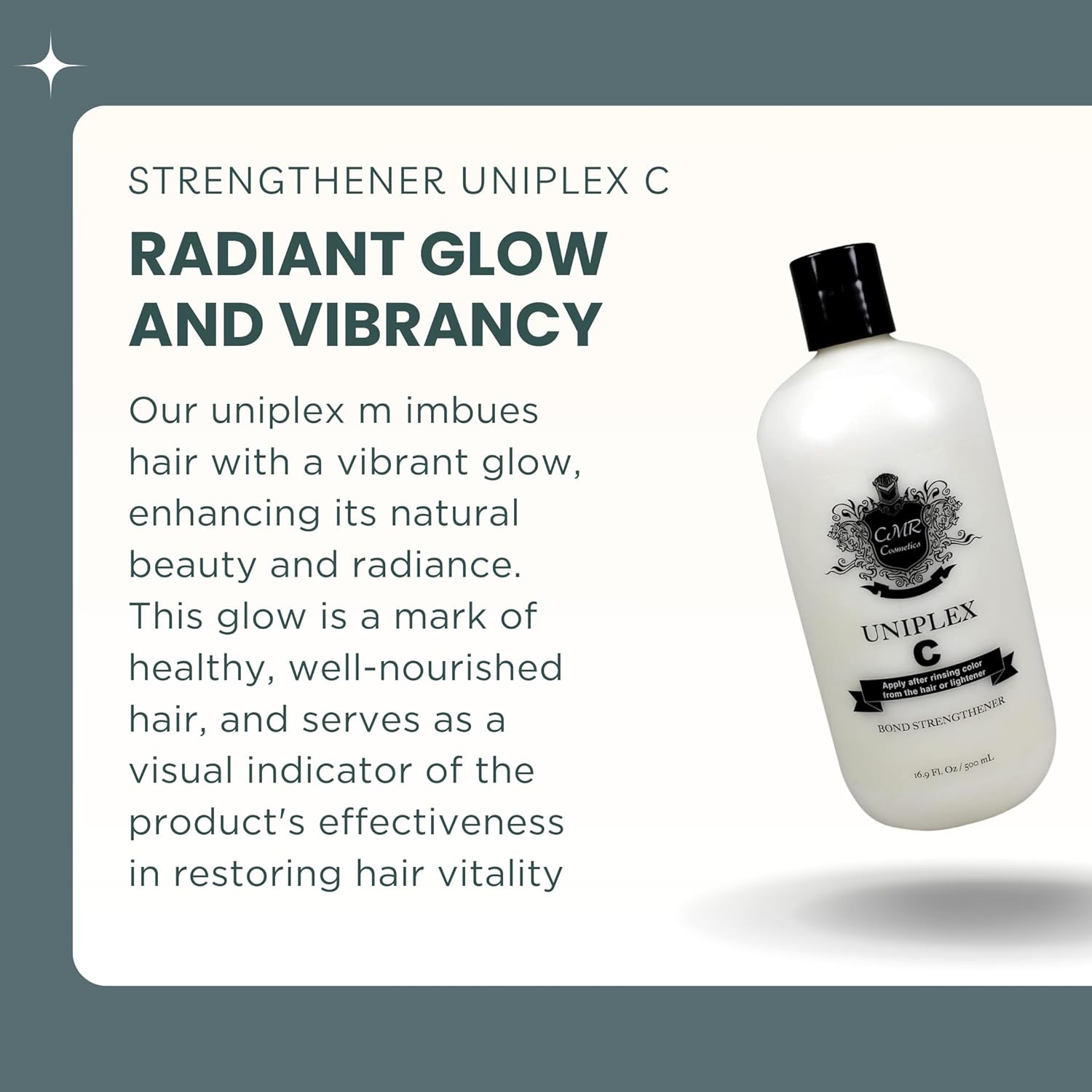 UNIPLEX C Bond Strengthener - Unscented, Cream-Based Hair Repair, Shine & Strength Boost, Frizz Control, Deep Nourishment for Frail Hair, Suitable for All Hair Types