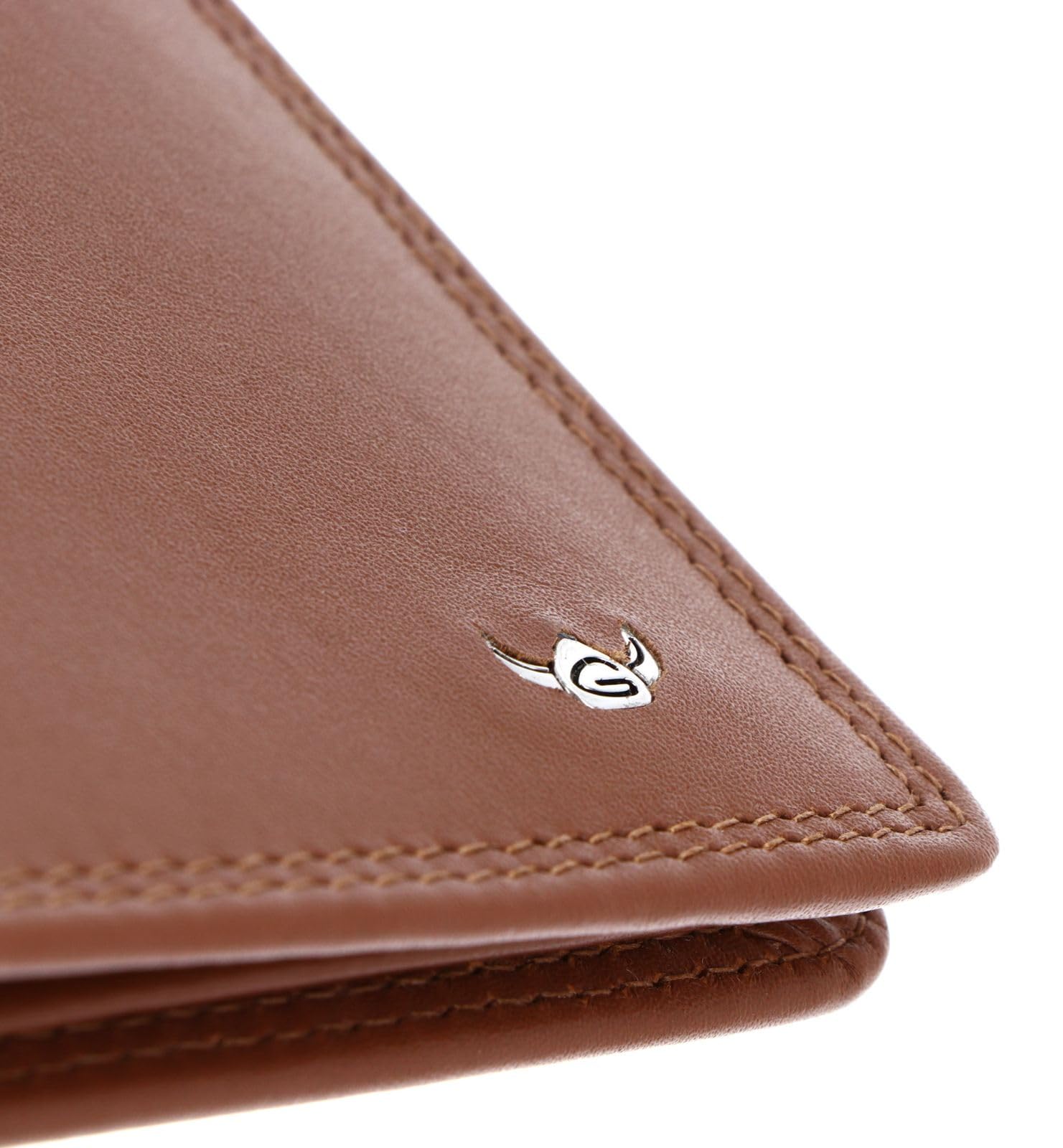 Golden Head Leder Kartenetui Polo RFID Protect Kombischeintasche ohne Münzfach 1255 Cognac braun