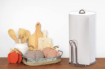 Simple Houseware Paper Towel Holder for Kitchen Countertop, Bronze