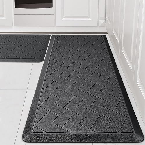 Alfombras y tapetes de cocina antideslizantes impermeables, antifatiga, 2 unidades, tapete de cocina de 12 pulgada de grosor, tapete ergonómico de