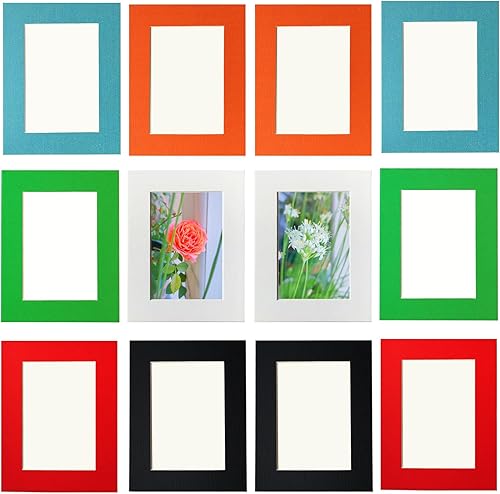 YIYINOE Juego de 6 portarretratos de collage de 6 x 6 pulgadas, coloridos marcos adhesivos para obras de arte, no necesitan clavos, exhibición de