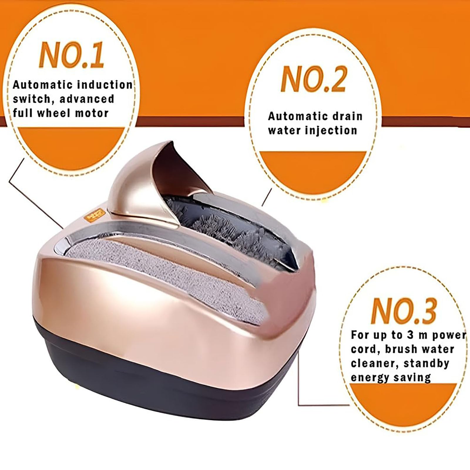 Limpiador De Zapatos Automático Inteligente por Inducción (42 × 46 × 28 Cm), Máquina De Limpieza De Suelas Totalmente Automática, para Hogares, Salas Blancas Y Hoteles.,White