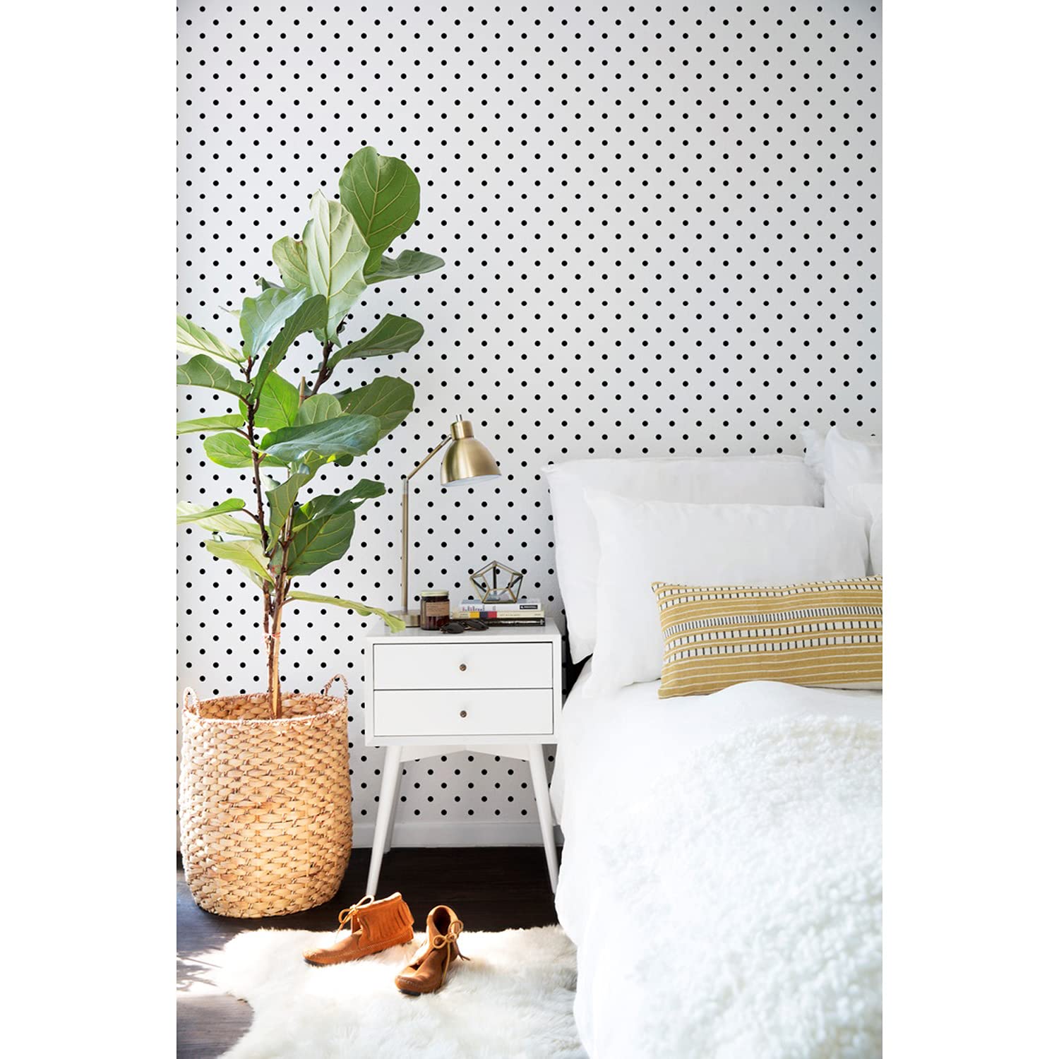 Papier peint chambre et cuisine à pois Coloray 312x219cm pour décorer vos meubles
