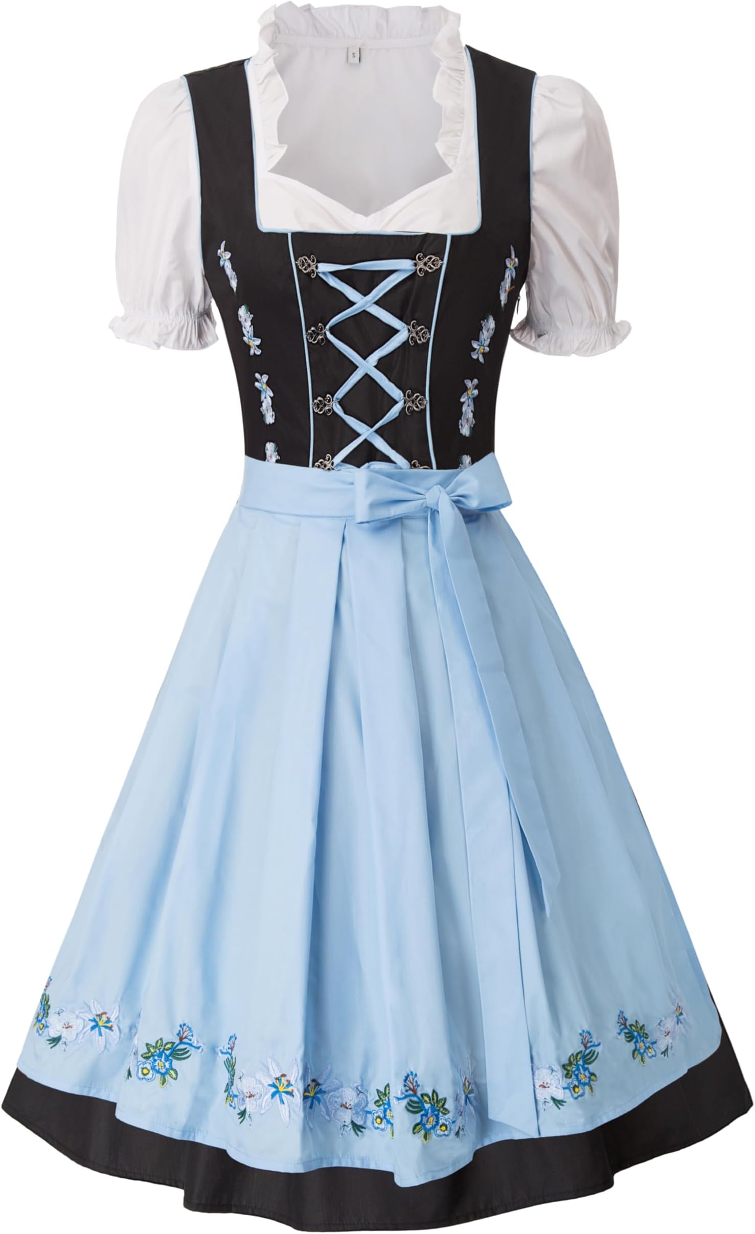 JASAMBAC Womens German Dirndl Dress 3 Piece Bavarian Oktoberfest Costumes