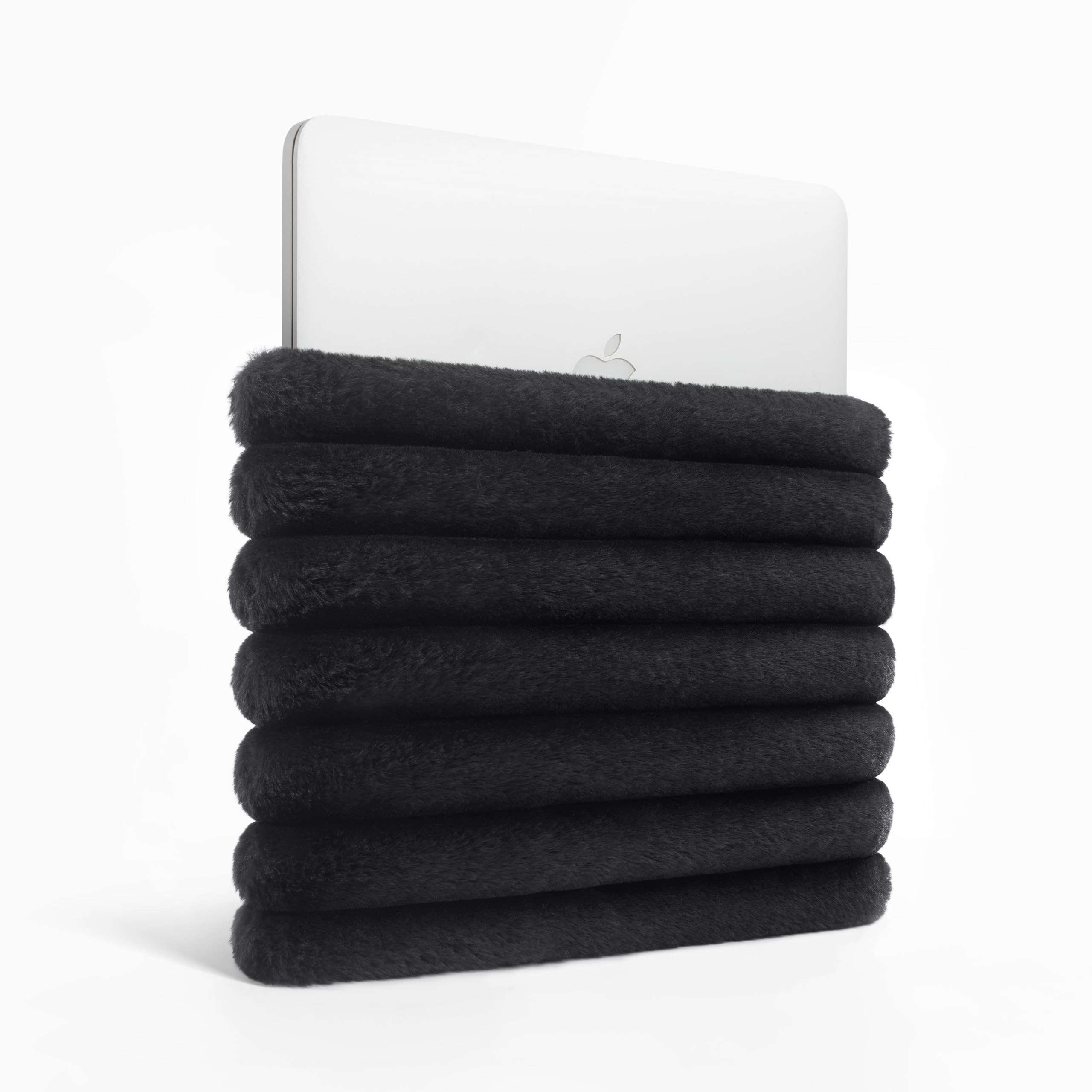 Comfyable Puffy - Custodia per laptop da 13", 14", 15", compatibile con MacBook Air/Pro M5 M4 M3 M2 Pro/Max 2026, MacBook Neo A18 da 13", morbida pelliccia sintetica, federa per cuscino pelosa per