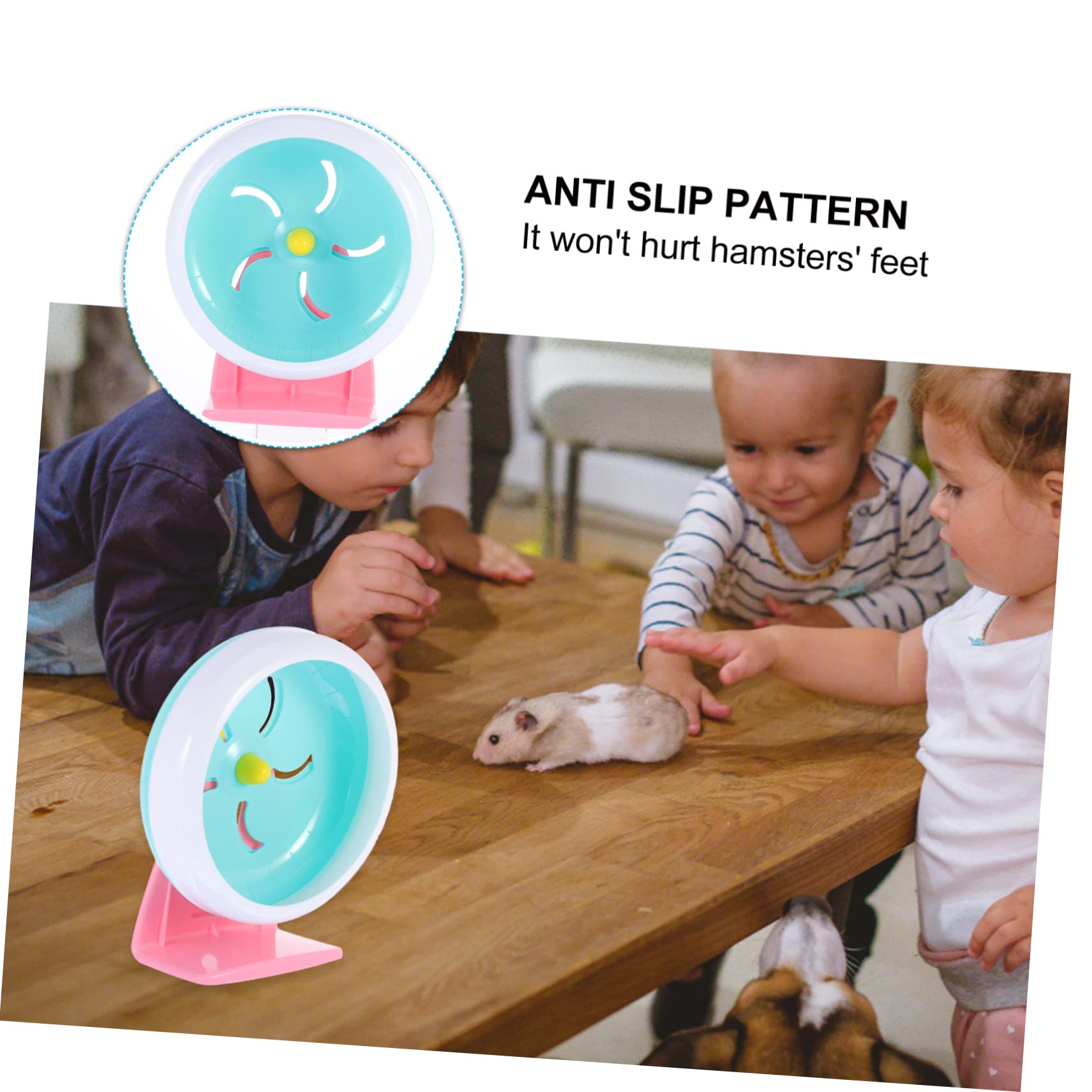 minkissy 2 Piezas Rueda De Hámster Ejercicio para Mascotas Rueda De Ratón Perro Conmemorativo Rueda De Ejercicio para Hámster Páginas Conejillo De Indias Juego De Juguetes Aptitud Física