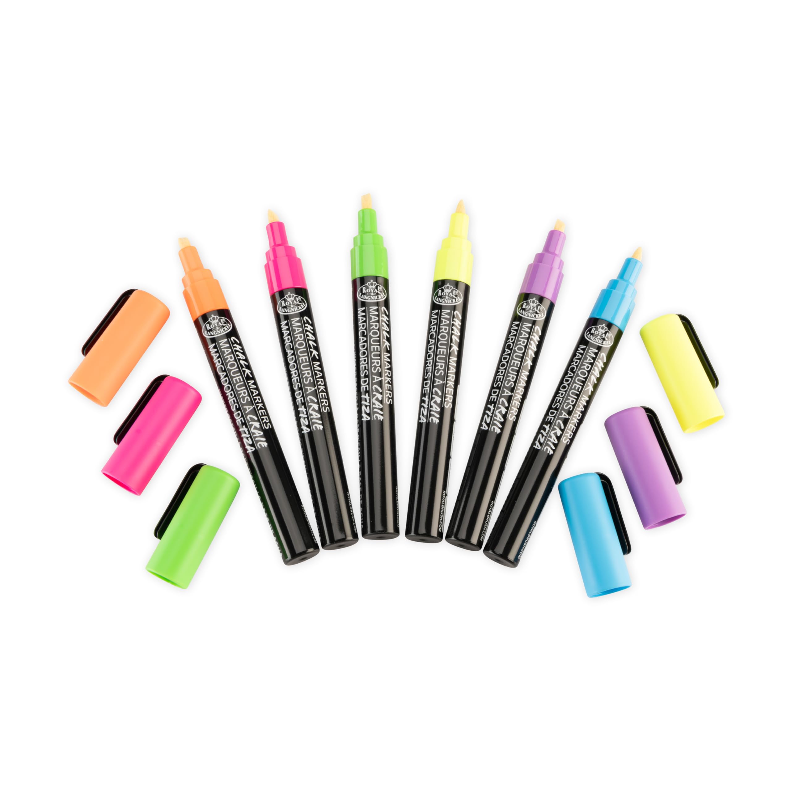 Royal & Langnickel 6pc 2mm NEON CHALK MARKER SET, Multicolor - Image 4