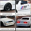 Giffy/Oyuncak BMWW E30 Drift Araba 4x4 Uzaktan Kumandalı Araba 2.4GHz Şarjlı LED Işıklı 15 Km Hız Araba (Beyaz)