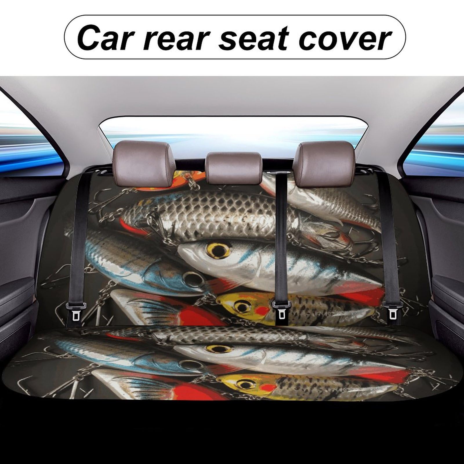 Housses Siège Arrière Voiture Néoprène Imperméable Motif Papillons - Protection Universelle