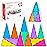 NEOFORMERS Magnetic Tiles Building Block Set: 16PCS Isosceles Triangle Expansion Pack Construction Building Blocks, Starter Set for Kids Ages 3+