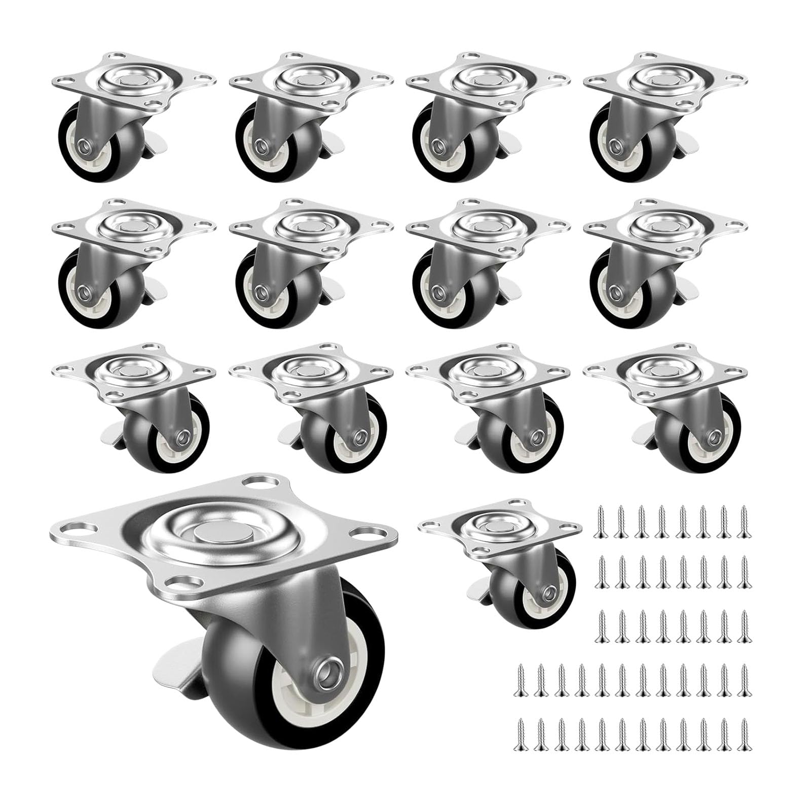 Pangboer Multicolor 14Pcs Wear Universals Heavy Trolley Wheel With Brake For Enduring Appliances Pvc Furniture Casters Wear