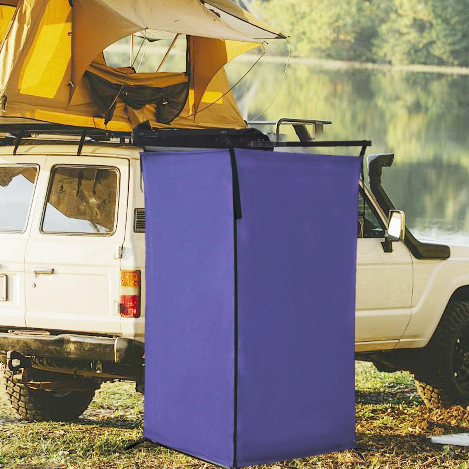 Tenda da Doccia Laterale per Veicoli, Riparo per la Privacy, Bagno, Campeggio, Doccia Esterna Portatile, Bagno per Spiaggia, Auto, SUV, Furgone