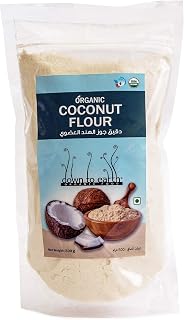 Down To Earth Organic Coconut Flour For Keto Diet, Low Carb, Gluten-Free Flour - 500 gms