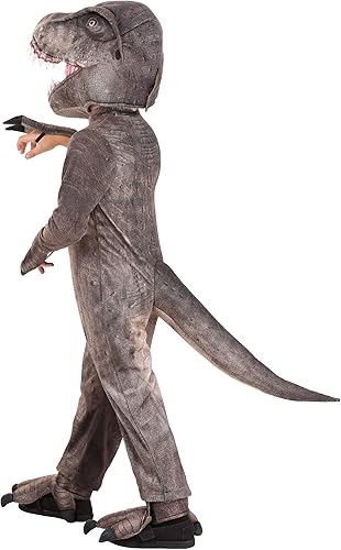 Miniatura 3 de Disfraz de T-Rex unisex para niños pequeños, traje de dinosaurio de cuerpo completo para niños y niñas, dinosaurio de una sola pieza para niños