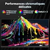 KTC Écran PC Gaming 27 Pouces, QHD 2560x1440, 200Hz (OC 220Hz), Fast IPS, 1ms MPRT, HDR400, 450cd/m², 131% sRGB, 97% DCI-P3, ΔE<2, Adaptive Sync, Haut-Parleurs Intégrés, VESA 100×100mm, Blanc, H27T6 - 4