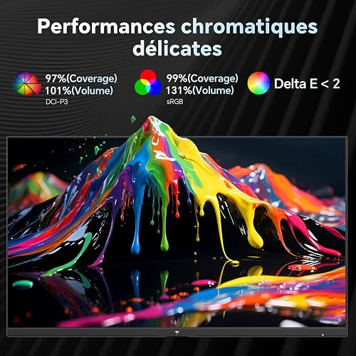KTC Écran PC Gaming 27 Pouces, QHD 2560x1440, 200Hz (OC 220Hz), Fast IPS, 1ms MPRT, HDR400, 450cd/m², 131% sRGB, 97% DCI-P3, ΔE<2, Adaptive Sync, Haut-Parleurs Intégrés, VESA 100×100mm, Blanc, H27T6 - 4