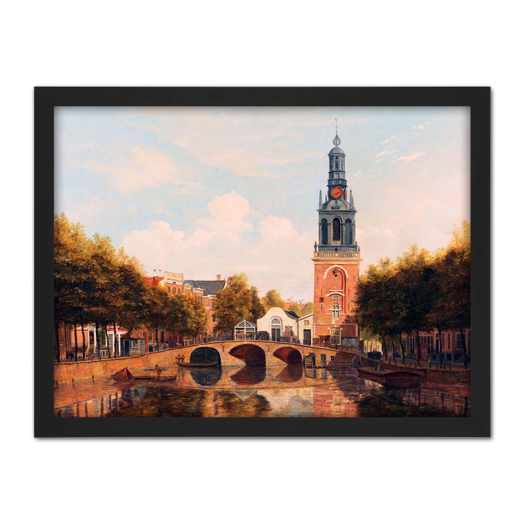 Artery8 Cate Jan Roodenpoortstoren Amsterdam Painting Artwork Framed Wall Art Print 18X24 Inch