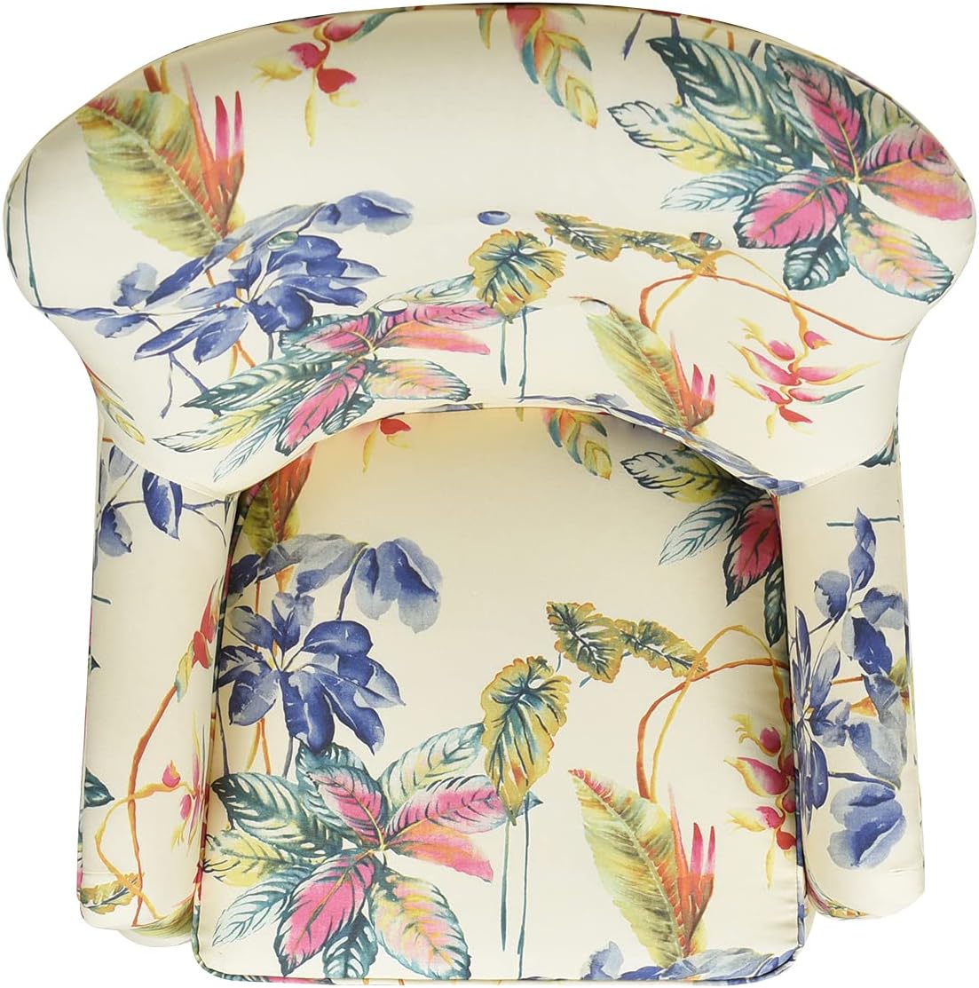 Jennifer Taylor Home Derval Upholstered Arm Chair, Off-White/Floral Printed On Cotton