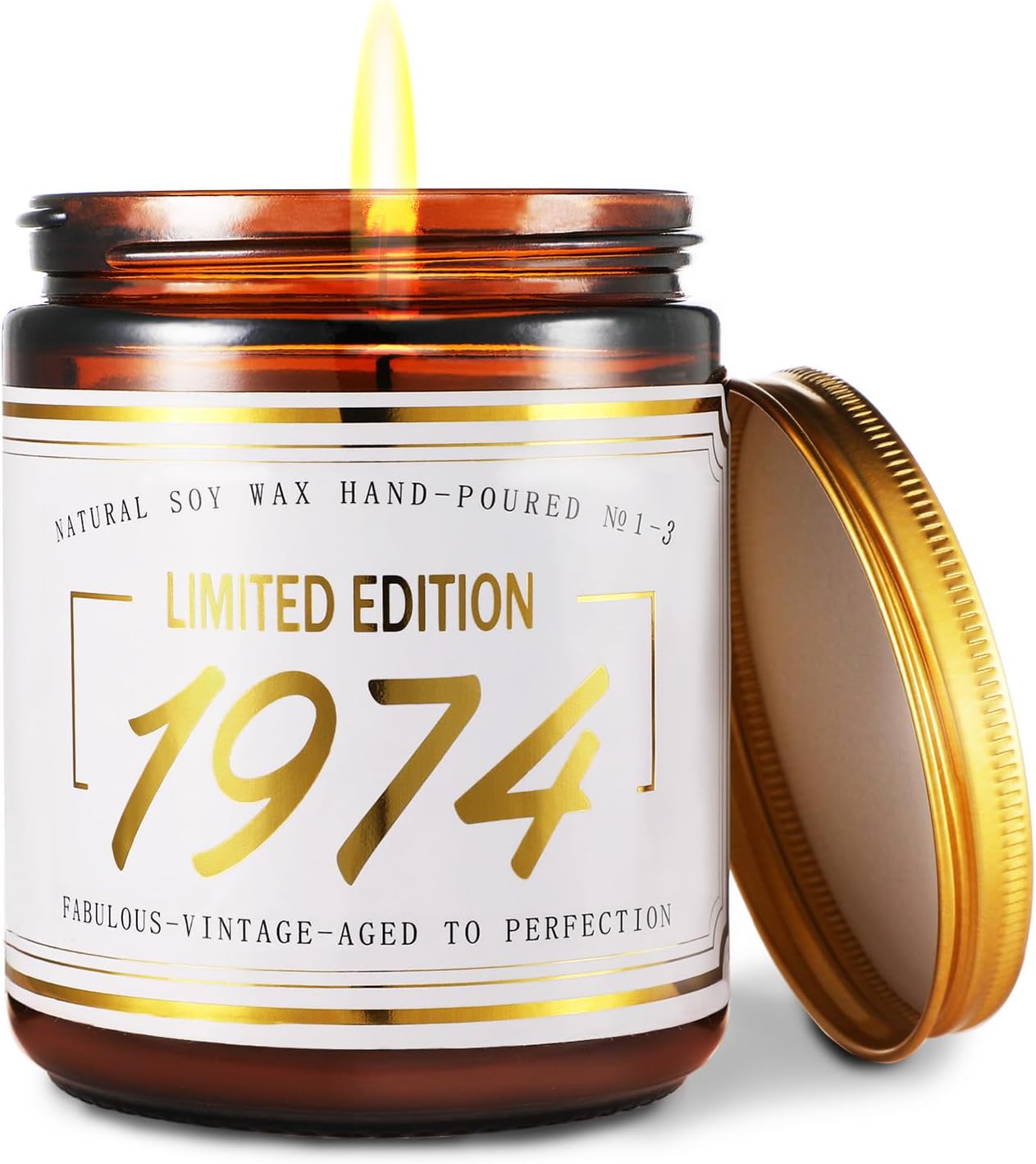 50th Birthday Gifts for Women Scented Candle Gold 'Limited