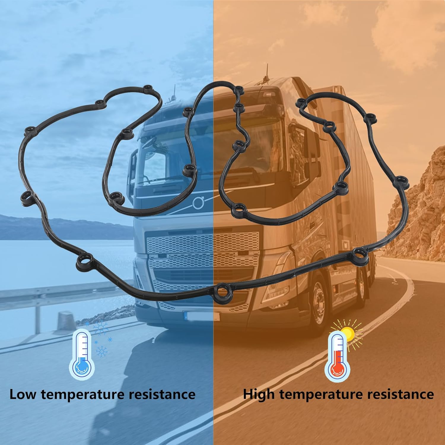 2 Pack 22777560 Valve Cover Spacer Gasket Fit for VO/LVO D13 Engines Mack MP8 Engines