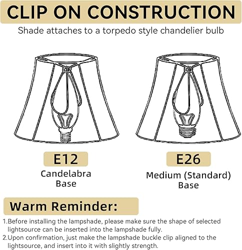 Miniatura 5 de Lampshades Chandelier Lamp Shades Small Pleated Empire Clip-on Fitter Lampshade 6"x3 34"xH5 35" Gold Linen Small Lamp Shade Set of 6