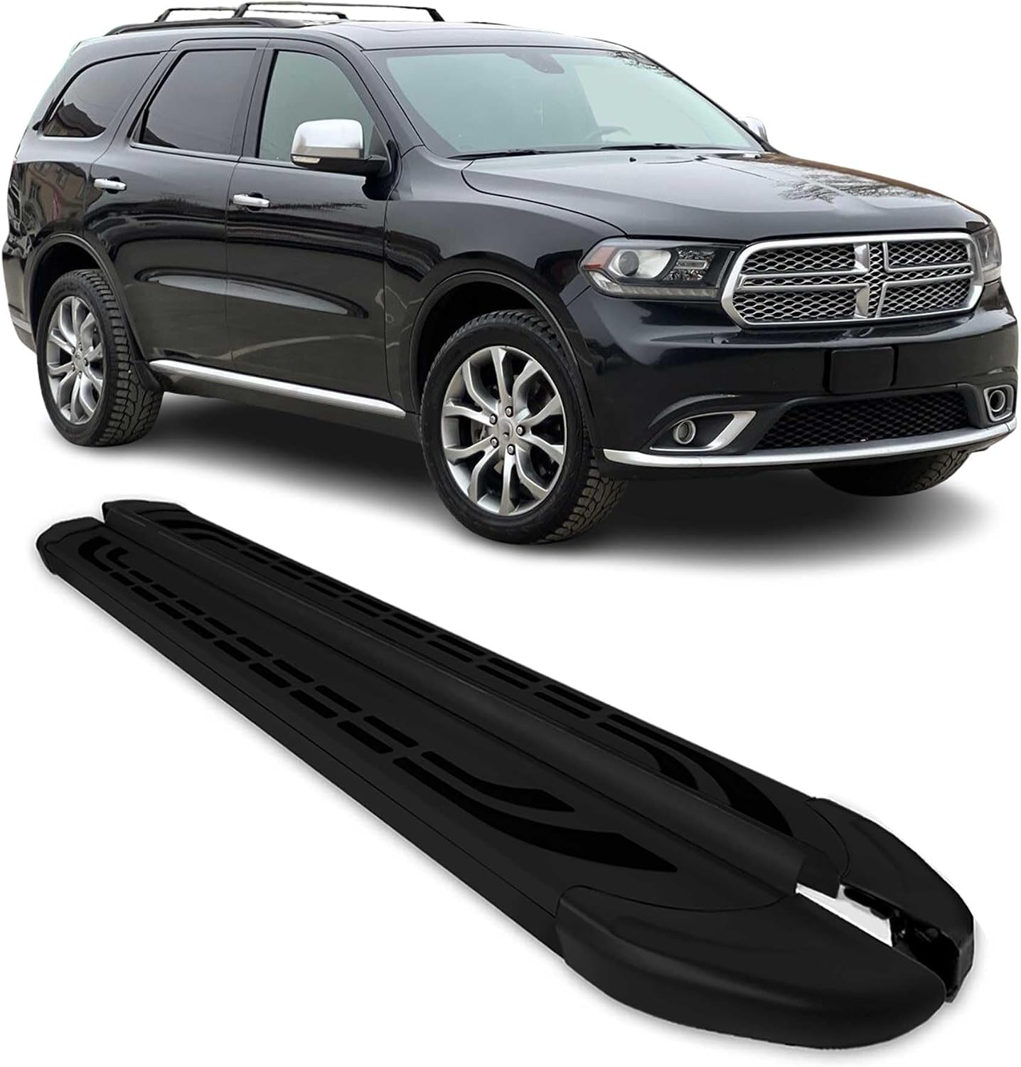 OMAC Side Steps for Dodge Durango 2011-2026, Running Boards, Aluminum, Black, 2 Pcs